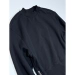 Varley  Eton Sweat Peached Sweatshirt Mock Neck Zipper Detail Black XSmall Photo 12