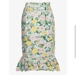 ByTimo Festive Peplum Hem Midi Skirt – Dandelion Yellow, XS, NWT, 100% Cotton Green Photo 1