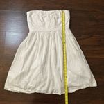 J.Crew  white swiss dot strapless cotton mini dress size 6 Photo 7