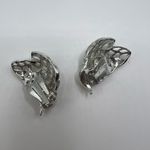 VINTAGE Silver Toned Open Work Clip‎ On Earrings Photo 3