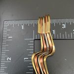 Unsigned Mixed Metal Copper Brass Silver Altered Wavelength Cuff Bracelet 17g. Photo 6