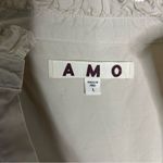 Amo Rosa Ruffle Shirt In Pumice Size Large Tan Photo 7