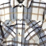 ZARA Wool Blend Plaid Oversized Shacket/Overshirt in Neutral/Multicolor Photo 3