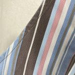 BDG  Pastel Lollipop Stripe Button Front Denim Overall Mini Dress Sleeveless Blue Photo 7