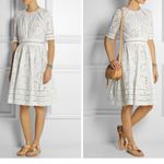 Zimmermann New White Eyelet Midi Dress Photo 5