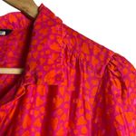 Tara Jarmon Rozenn Pink Heart Collared Shirt Short Sleeve Midi Dress Size 10 Photo 8