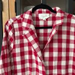 Tuckernuck  Pomander Place Apple Red Gingham Scarlett Button Down blouse top long Photo 7