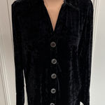 Harvé Benard Vintage Harve Benard Black Velvet Shirt‎ Jacket Whimsigoth Goth Minimalist Photo 0