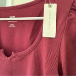 Anthropologie  NWT Maeve Burgundy Poet Sleeve Blouse Size XS Photo 9