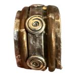 Sterling Silver Copper Anxiety Spinner Ring Hammered Metal Spinning Size 8.5 Photo 2