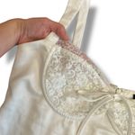 Forever 21  White‎ Satin Slip Dress Lace Bust Mini Dress Women’s Size Large L Photo 6