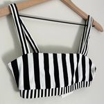 ONIA Women's Zoe Bikini Swim Top in Black and White Stripes Size Medium NWT Photo 4