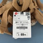 ZARA NWT  Woven Gladiator Lace Up Brown Espadrille Sandals Photo 7