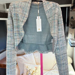 NWT Belle Pogue Chic Tweed Open Photo 0