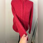 Icelandic designs red Cable Knit Sweater size medium Photo 2