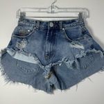 One Teaspoon  Women’s Denim Cutoff Distressed Shorts Size 23/000 Photo 0