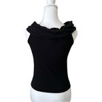 Club Monaco Womens Size XS Black Sleeveless Cowl Neck Photo 2