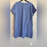 Flax 100% linen blue pinstripe dress size medium Photo 7