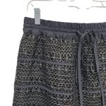 Robbi & Nikki Black Metallic Lace Mini Skirt Women’s Size Large NWT Photo 3