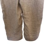 Pure Jill Linen Trapunto Cropped Pull On Pants Light Sable Womens Size Large P Brown Photo 6