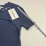 Heartloom  Rocky Top Ribbed Knit Tee Cutout Detail Dusty Blue Women SZ Large NEW‎ Photo 8