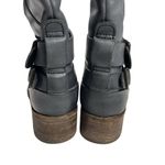 Clarks  Monica Soul Leather Moto Harness Boot Calf Height Dark Gray Size 7.5 Photo 3