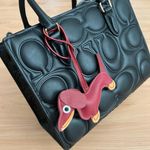 Ena Dog Synthetic Leather Handbag Charm Bag Red Photo 6