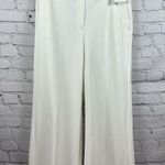 Theory Terena Precision Ponte Wide Leg Pants Trousers Creamy White 12 NWT Photo 2