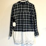 Altar'd State NWT  Flannel and Lace Long Sleeve Shirt - Medium Photo 6