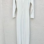 Fernando Claro Circinus Long Sleeve Straight Maxi Dress Circinus White Small Photo 5