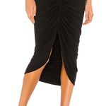 Bailey 44 Black Ruched Midi Skirt Photo 0