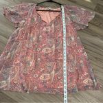Show Me Your Mumu  Pink Blouse Flowy Top; Small Photo 3