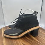 Clarks  Trace Glow Ankle Boots Black Leather Lace Up Heels Preppy Women's 8.5 M Photo 2
