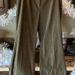 Elliott Lauren Pants Faux Suede Olive Green Slacks Womens 14 Chino Photo 0