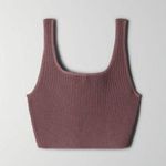 Aritzia NWT  Sculpt Knit Tank Crop Shadow mauve XL Photo 0