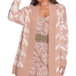 Jessica Simpson  Women's Plus Size Hounds Tooth Open Cardigan Sweater 1X Photo 0