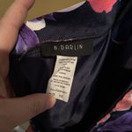 B Darlin B. Darlin Junior Girl's Navy Blue Floral Bouffant Semi Formal Dress Size 1/2 Photo 3