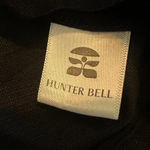 Hunter Bell Andie Linen Blend Dress Black Onyx Puff Sleeve Size 6 Women's Photo 12