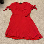 Lulu’s Kiss and Pastel Mini Wrap Dress Red Size M Photo 0
