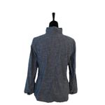 Talbots Women’s Jeans Jacket Medium Petite Chambray Military Style Photo 1