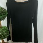 Lafayette 148  Black Basic Boat Neck Drape Long Sleeve Top L Photo 1