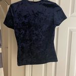 Free People Intimately Navy Blue Velvet Babydoll Tee Small Photo 3