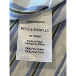 Veronica Beard  Women's Netto Tee Size Small Hydrangea/Multi  Striped Ruched Arms Photo 5