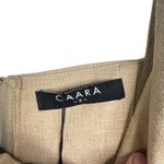 NWT Caara Linen Cotton Blend Midi Dress Cutout Tie Medium M Khaki Tan Event Photo 12