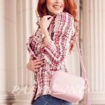 ZARA  TWEED WEAVE JACKET BLAZER W/ GEM JEWEL BUTTON RED/WHITE Size M NEW Photo 5