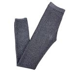 Sandro Paris Black Metallic Silver Lurex Knit Skinny Leggings Small Photo 0