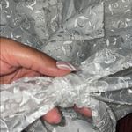 Vintage MSK White Blazer with Elegant Lace Detailing Photo 8