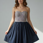 Anthropologie Maeve Addy floral strapless mini dress size 4 Photo 0