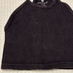 Free People New!  Movement XS/S Happiness Runs Washed Black Crop Top Photo 3