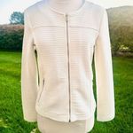 Calvin Klein White Soft Ribbed Jacket Photo 0